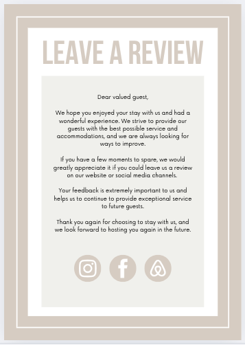 21 Airbnb Host Editable & Printable Signs