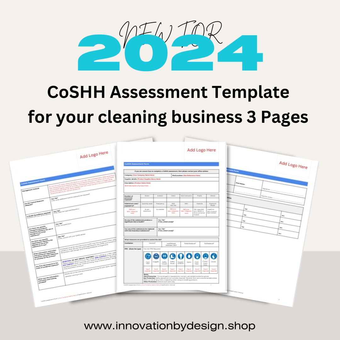 CoSSH Assessment Commercial Cleaning Template | Innovation by Design