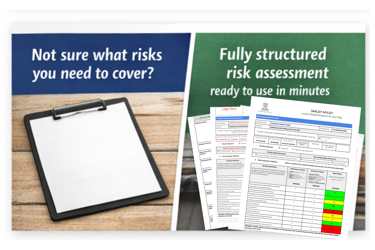 Traders & Stallholders Risk Assessment Template | Fully Editable Document