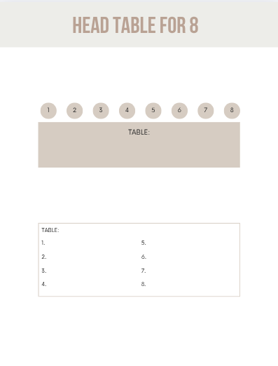 Comprehensive Wedding Seating Plan Template | Fully Editable Document