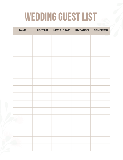 Comprehensive Wedding Seating Plan Template | Fully Editable Document